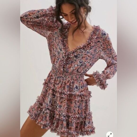 Misa Los Angeles Bridget Mini Dress In Petals of Live Size Small